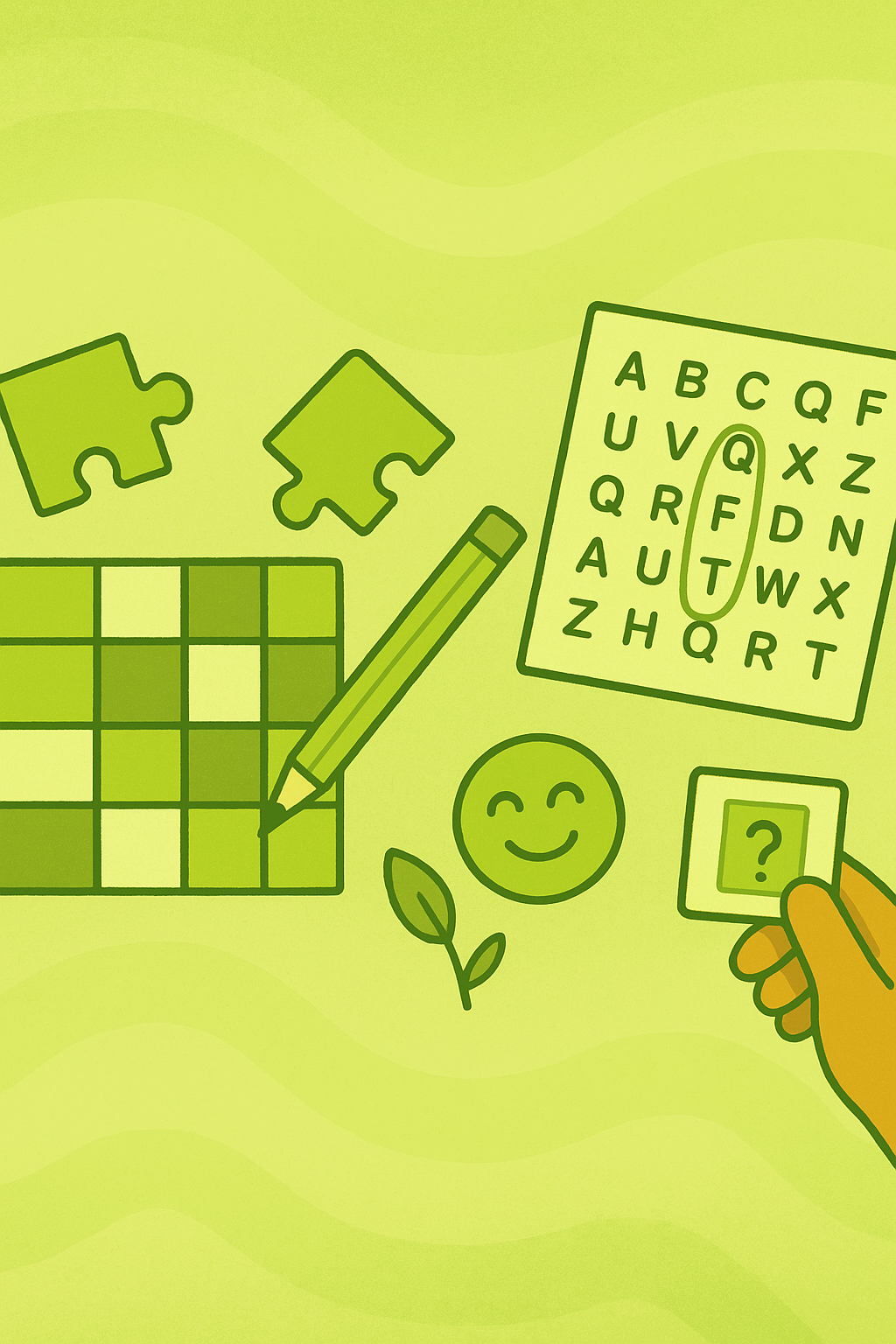 Illustration of classic puzzle pieces